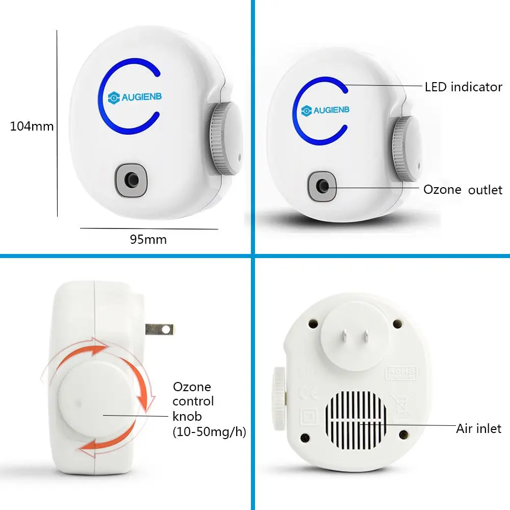 AUGIENB FA50 портативный плагин озоновый очиститель воздуха генератор O3 дезинфицирующий дезодорант ароматизатор ионический 0-50 мг 100-240 В