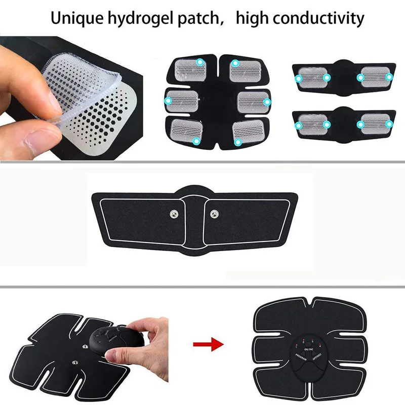 Abdominal Muscle Stimulator Hip Trainer Electric Massage Toner Body Slimming Exerciser Machine Workout Home Gym Fitness Equiment