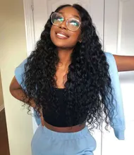 180% de la onda de agua peluca con malla Frontal transparente Frontal de encaje pelucas mojado y ondulado frente de encaje pelucas de cabello humano T parte rizado Peluca de cabello humano