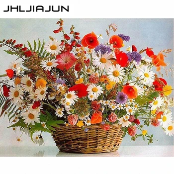 

JHLJIAJUN painting by numbers DIY kit flower sea view modern wall art picture coloring home decor gift art