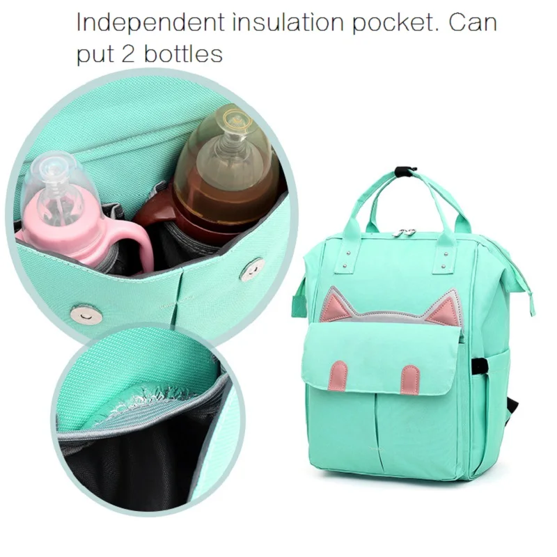 Модная сумка для подгузников для мам и мам с кошками, Большая вместительная сумка для ухода за ребенком, рюкзак для мам, дизайнерская сумка