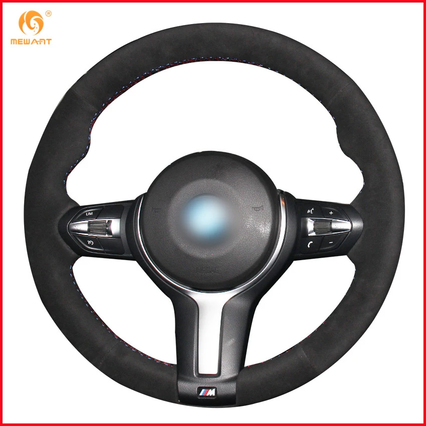 MEWANT Black Suede Car Steering Wheel Cover for BMW F87 M2 F80 M3 F82 M4 M5 F12 F13 M6 F85 X5 M F86 X6 F33 F30 Sport Parts | Автомобили и