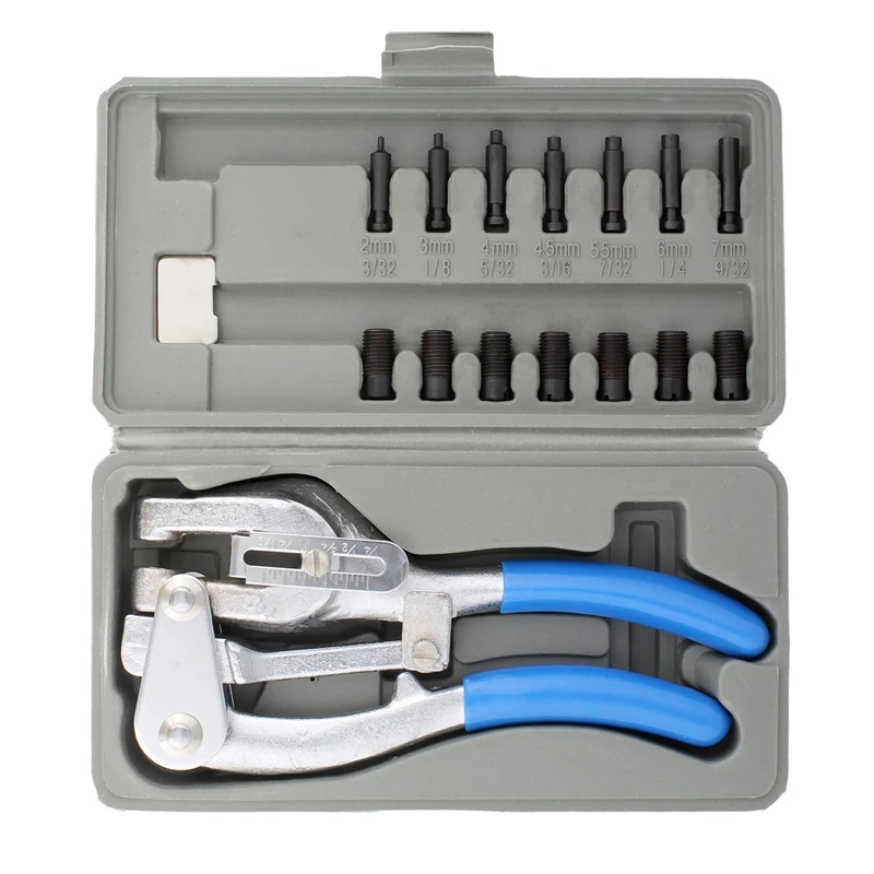 

Power Punch Heavy Duty Hole Punch Set - Metal Hole Punch, Heavy Duty Hole Puncher Hand Punch 3/32 To 9/32 Inch