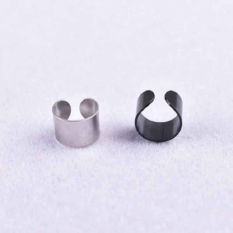 Punk Man/Women Stainless Steel Ear Clip Fake Earring Cuff Wrap Earrings No piercing-Clip On Cartilage Wrap Jewelry 1 Piece