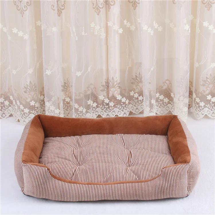 Dog Bed Pet Bed Kennel Bed For Dogs Striped Cat Winter Warm Sleeping Bag Puppy Cushion Mat Cat Supplies House For Dogs Bed's Dog