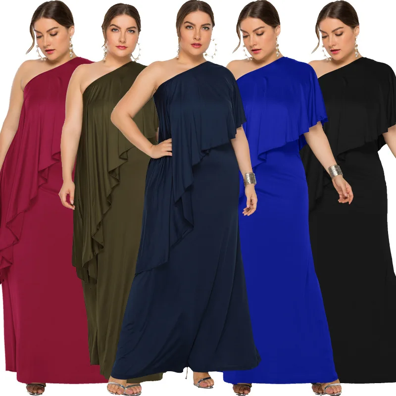 AliExpress,, женское платье большого размера Mm2019, новые товары, свободное платье со спущенными плечами