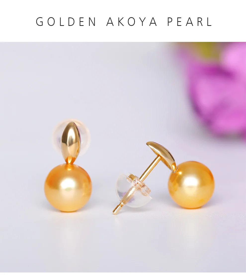 YS 925 серебро Earring6-7mm натуральный культивированный японский Akoya жемчужные серьги ювелирные украшения