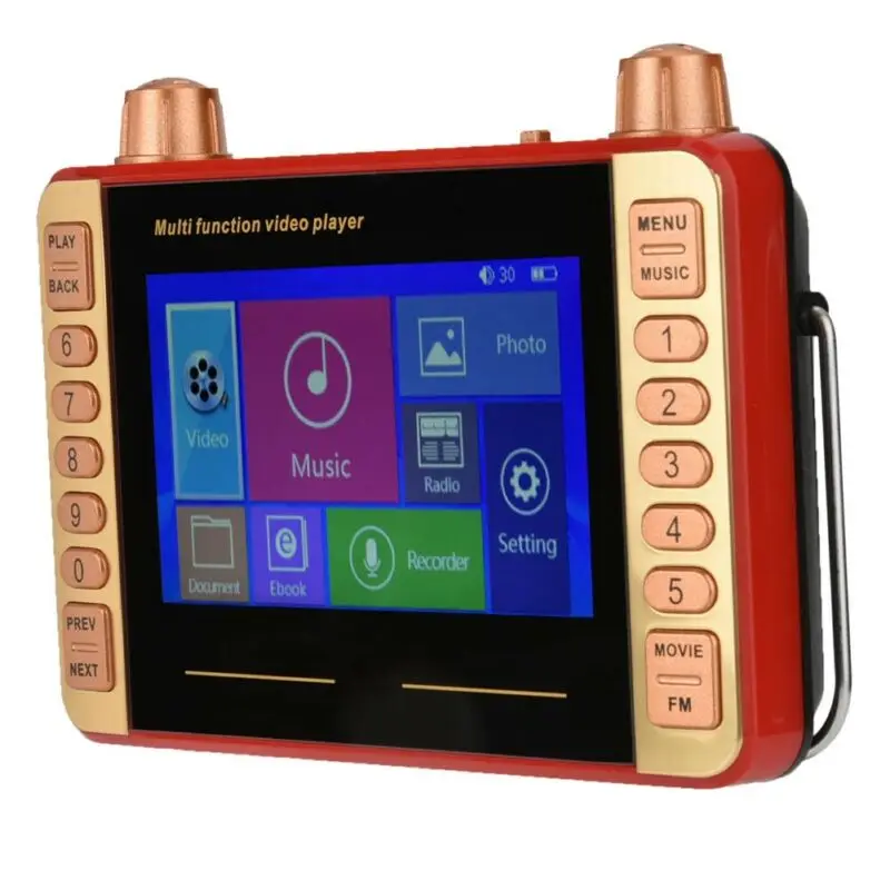 Портативный 4," Мини lecteur MP3 musique аудио enregistreur Video FM радио TF carte USB 32 Гб Поддержка de disque plusieurs форматов