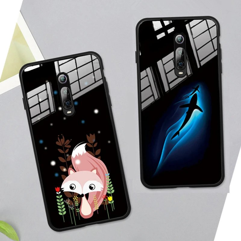 Чехол из закаленного стекла для Meizu 15 16 16s черный тонкий жесткий чехол с милой