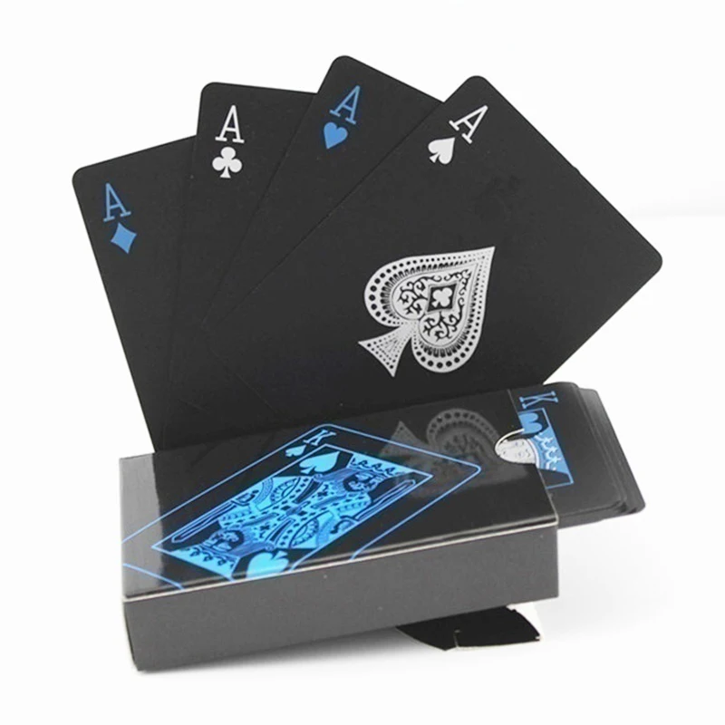 

Black Matte Plastic Poker Cards Waterproof PET Waterproof Playing Cards for Table Games 40FP27