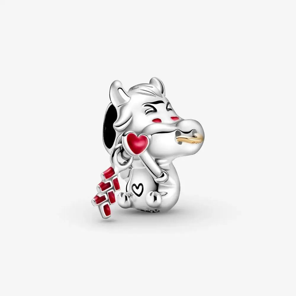 Cute Ox Charms Fits Pandora Bracelet Authentic 925 Sterling Silver Beads DIY Jewelry Making Wholesale 2021 New | Украшения и