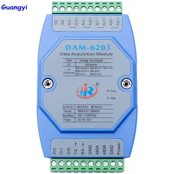 

Guangyi DAM6203 hybrid analog digital input data acquisition module Modbus voltage current converter