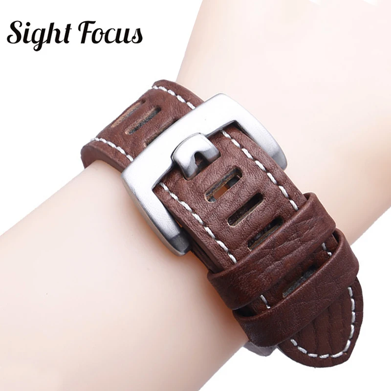 Ремешок из натуральной кожи для наручных часов Sight Focus 23 мм ремешок Luminox 8821 3051 3081