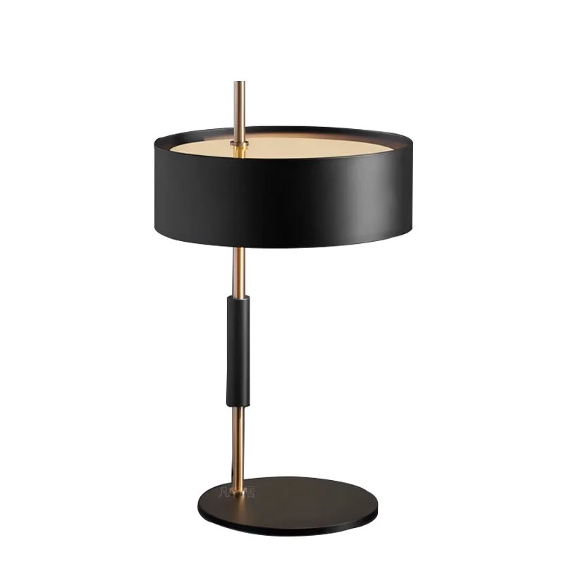 

48cm High Desk Lamp with Acrylic Diffuser and Metal Base in Black