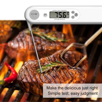 

Probe BBQ Accessories Tools Instant Read Meat Thermometer Digital Cooking Food Home Kitchen Chefs LCD Display Grilling Oven