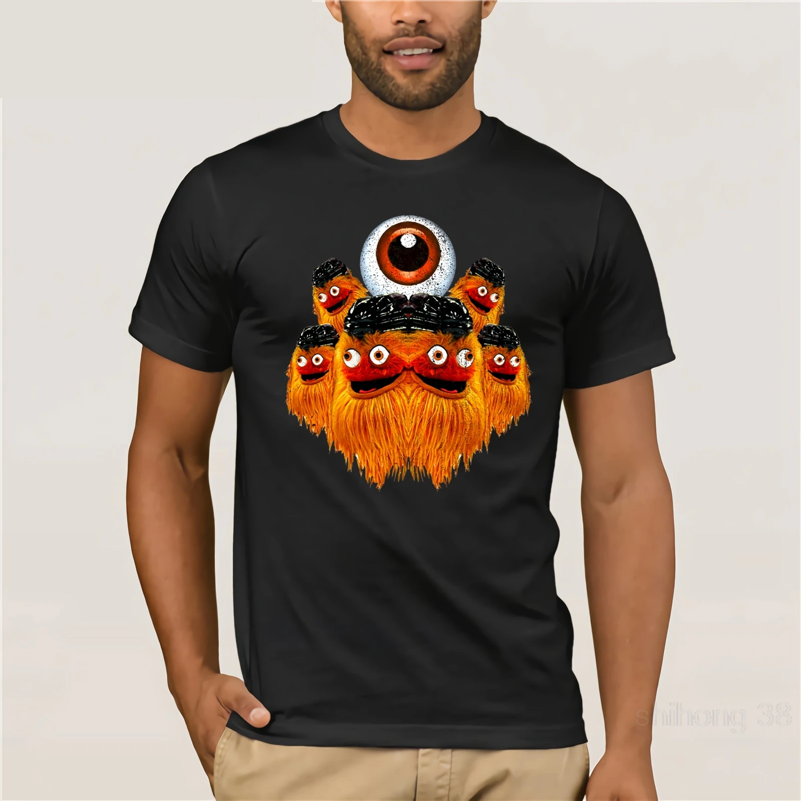 Philadelphia Gritty Eyeball of Hell T-Shirt Original design free shipping Brand T-shirt casual top | Мужская одежда