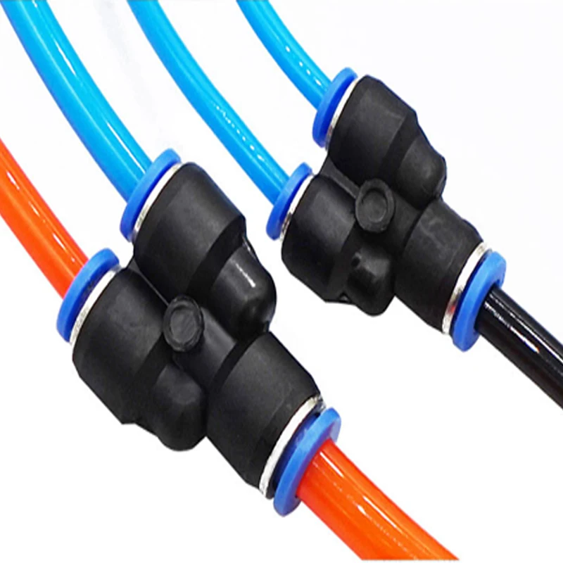 

3 Way Port Y Shape Pneumatic Joint Quick Joint One-button Push Straight For 6mm 8mm 10mm 12mm 4mm 16mm Outer Diameter Hose