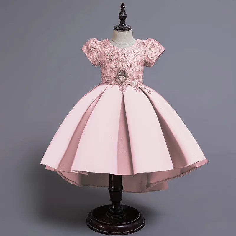 Flower Lace Dress Girls Clothes Princess Party Pageant Long Gown Kids Dresses for Girls Wedding Birthday Clothing