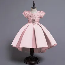 Flower Lace Dress Girls Clothes Princess Party Pageant Long Gown Kids Dresses for Girls Wedding Birthday Clothing