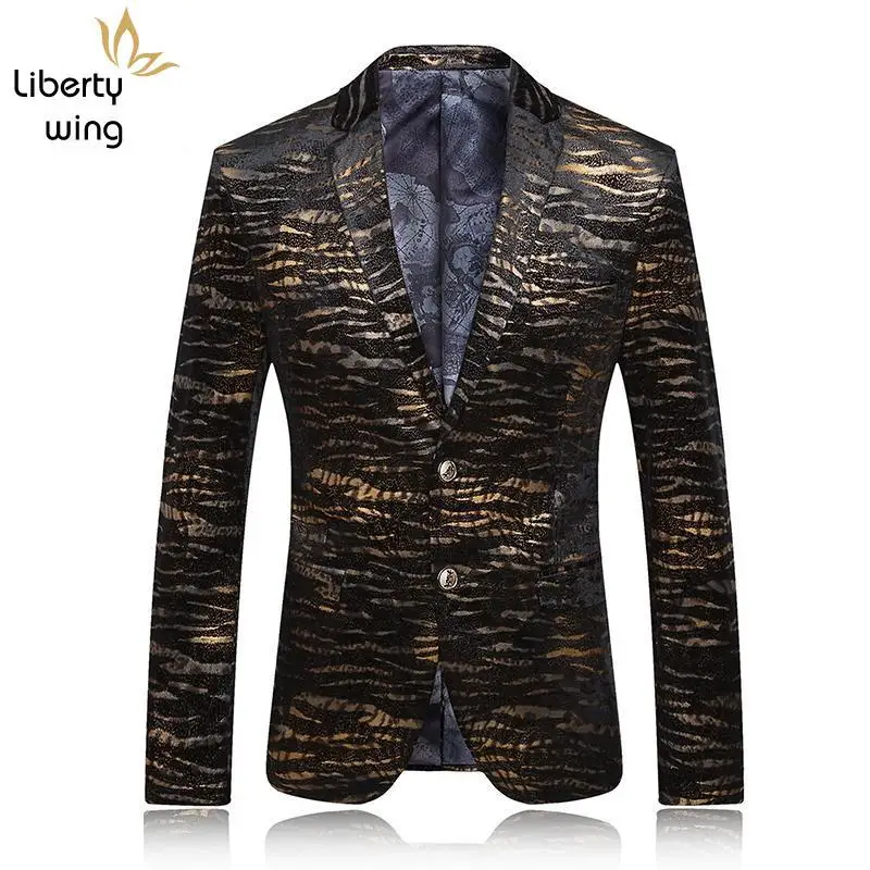 

High Quality Luxury Male Fashion Single Breasted Casual Men Long Sleeve Blazer Slim Fit Mens Party Blazers Plus Size