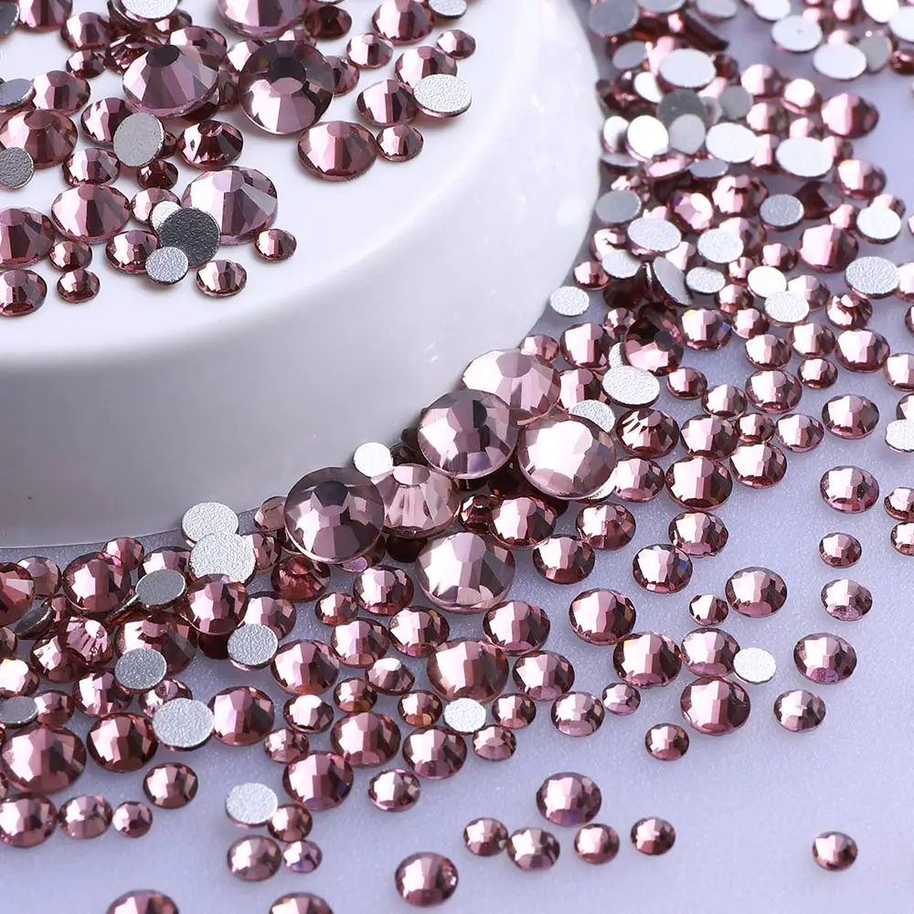 Mix Size Black Diamond Flat Back Rhinestones for Face Self-adhesive Crystal Beads Loose Precious Stones Diamond Painting Jewelry