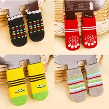 Pet-Knits-Socks Dog-Shoes Puppy Dogs Anti-Slip Cute Soft Warm 4pcs for Small Medium Pet-Product