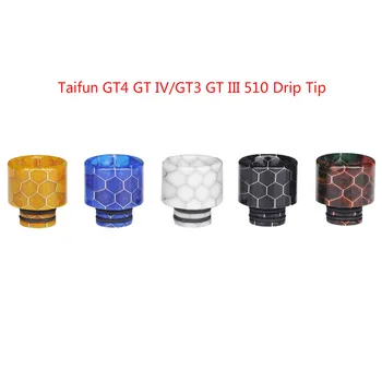 

510 Drip Tip For Uwell Valyrian II V2/Taifun GT4 GT IV/GT3 GT III/Digiflavor Siren 2 V2 Delrin Snake Skin Mouthpiece