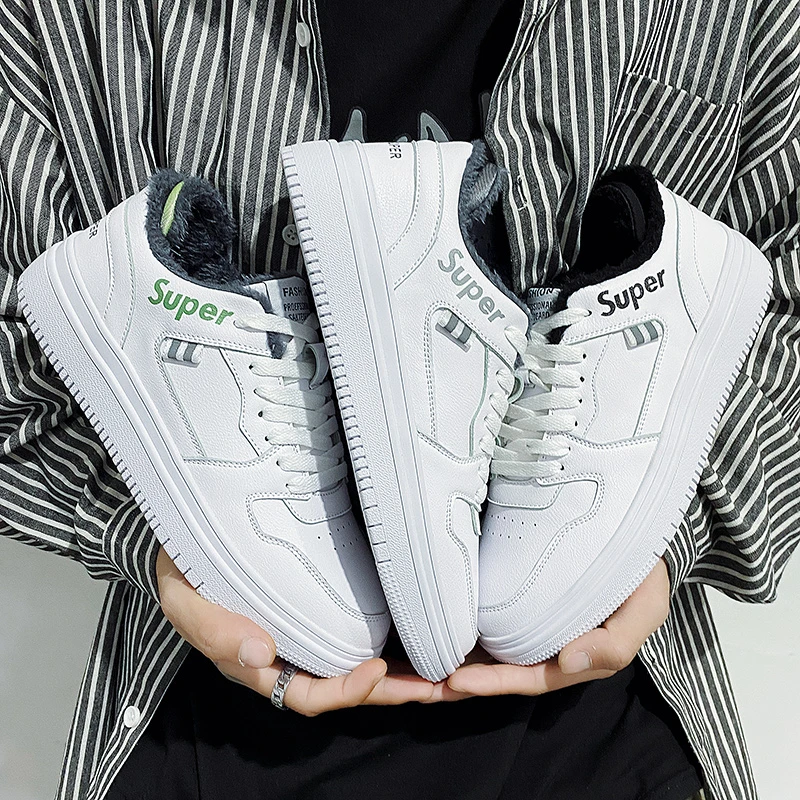 de deporte vulcanizadas para zapatos masculinos de diseño Simple y con cordones, de algodón, color blanco| | - AliExpress