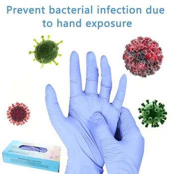 

Aliexpress Standard Shipping,50pcs Rubber Disposable Comfortable Mechanic Nitrile Gloves Exam Flexible Food Grade Materials