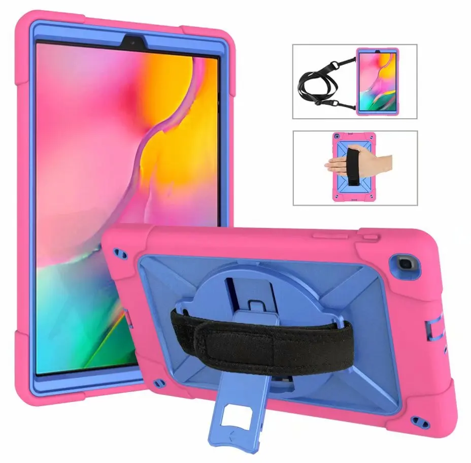 Для Galaxy Tab A 10,1 чехол, ударопрочный сверхпрочный защитный чехол для samsung Galaxy Tab A 10,1 T515 T510 - Цвет: rose blue