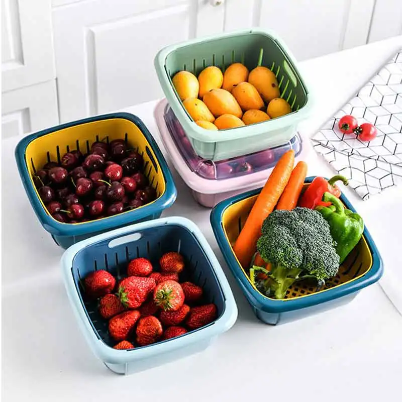 

Fresh-keeping drain shelf household storage rack kitchen refrigerator fresh water storage box refrigerator ice shelf rack
