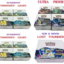 324 серия Sun Moon Unified Minds TEAM UP и 100 200 GX блестящие карты Pokemones игры битва карт торговые карты игры Детские игрушки