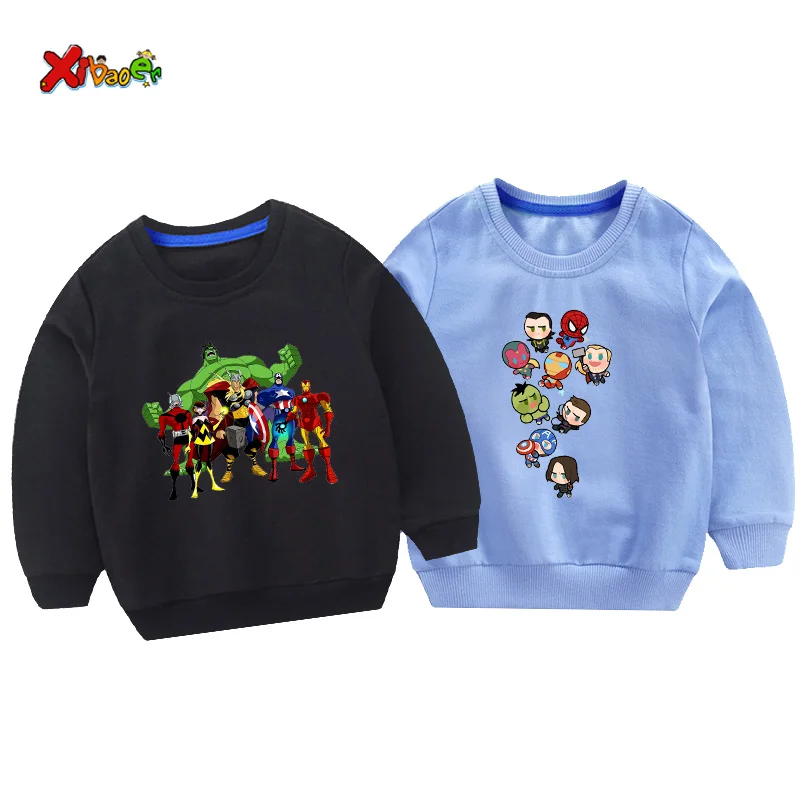 

boy toddler sweatshirts Baby sweatshirt autumn 2019 cartoon funny superman Hoodies Autumn Winter Toddler Infant Pullover white