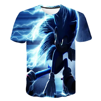 

3D print Children Sonic The Hedgehog Boys Girls Tops Tees Cartoon Design Funny T-Shirts Kids Summer Casual Clothes For Toddler