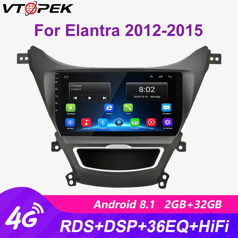 

Vtopek 2din 2.5D Android Car Radio Multimedia Video Player DSP For Hyundai Elantra 2012-2015 Navigation GPS Head Unit 2 Din Dvd