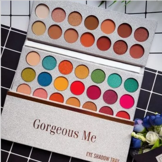 Comprar GH glaseado 63 colores brillo luminoso sombra de ojos paleta de maquillaje impermeable Highlighte mate sombra de ojos paleta polvo