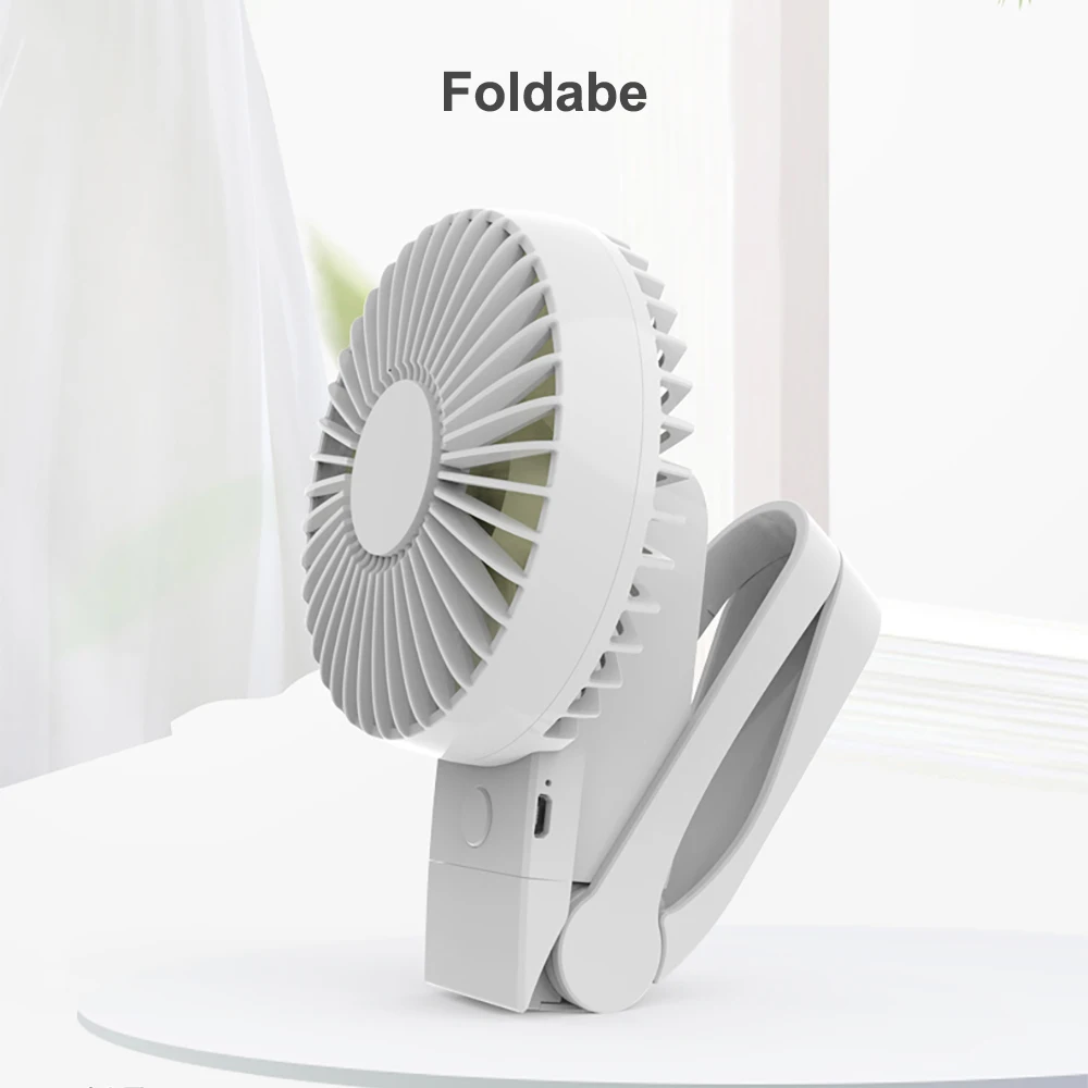 

4000mAh Rechargeable USB Battery Fan Portable Handheld Fan 4-Speed Mini USB Handy Clip-on Small Desktop USB Car Auto Air Fan