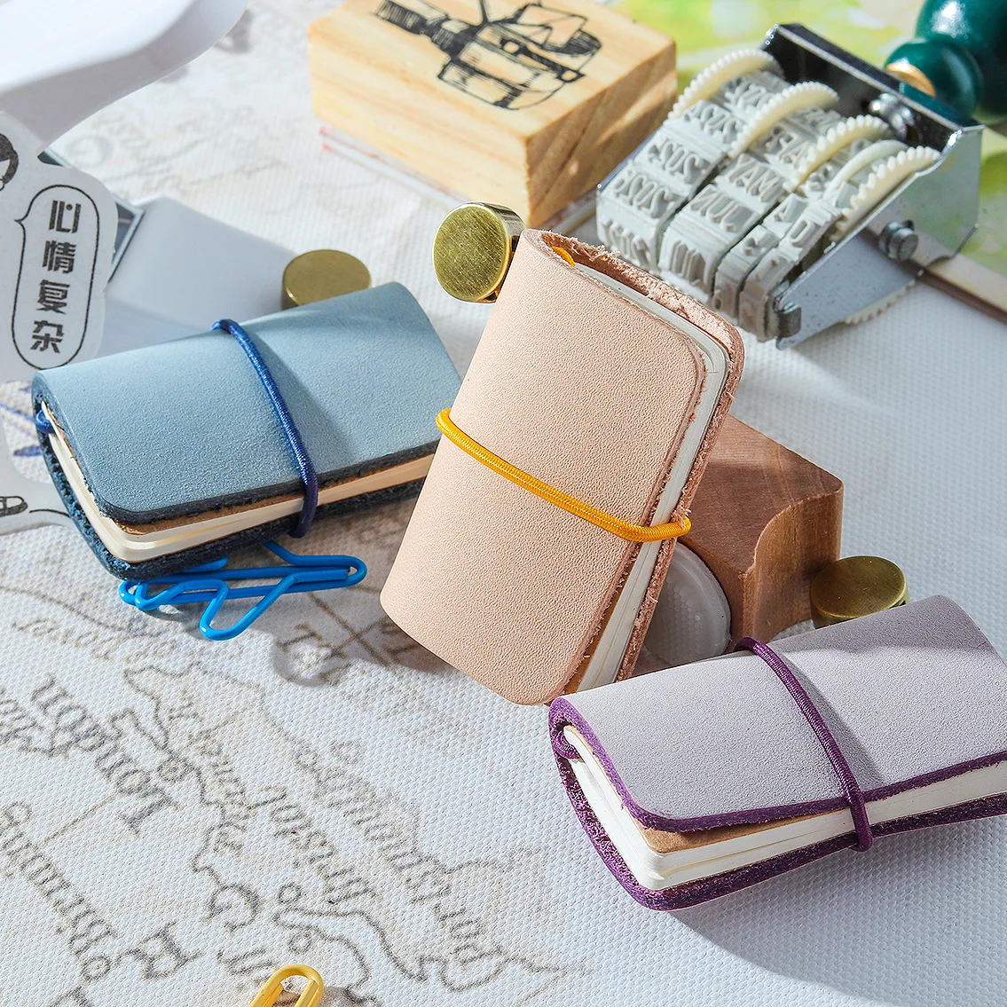 

Creativity Mini Cowhide Hand Account Book Handmade Note Leather Books Cute Portable Travel Diary Hand Account Book School Supply