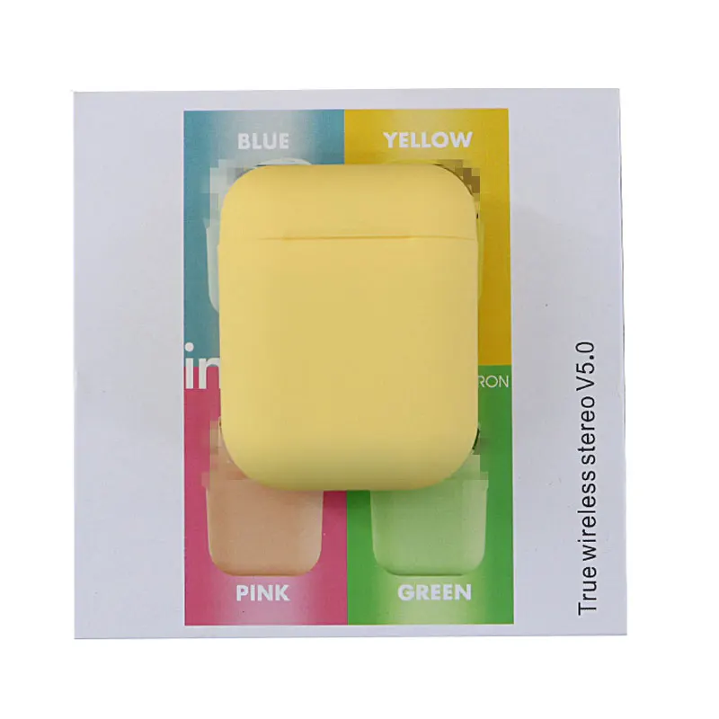 Matte yellow Bluetooth наушники HD стерео беспроводные наушники, TWS гарнитура поддержка pop-up Touch - Цвет: Matte yellow