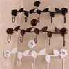 European-style Iron Rose Design Decorative Wall Hook Wall-mounted Coat Hanger Storage Rack Key Holder Organizer Home Decor 3