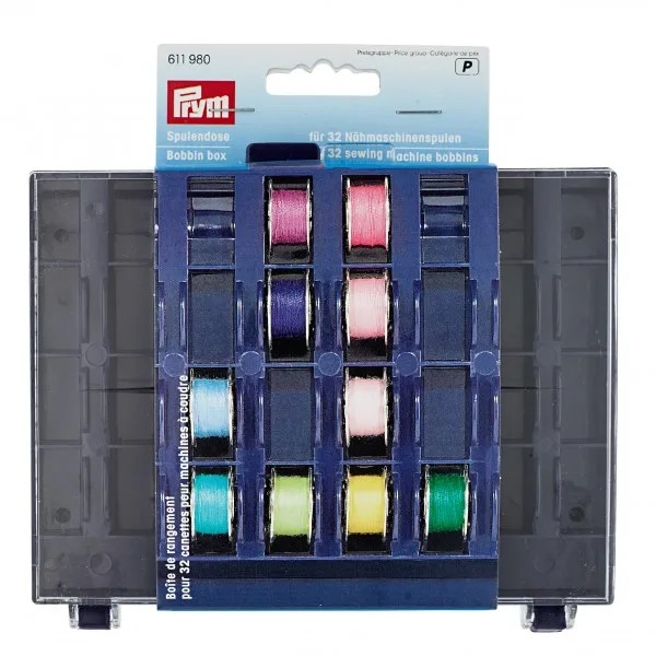 

611980 Germany PRYM Bobbin box for 32 sewing machine bobbins