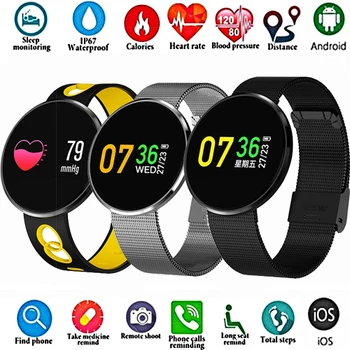 

New Smart Bracelet LCD Color Screen IP67 Waterproof Sports Pedometer Calories Fitness Tracker Heart Rate Monitor Men Women Watch