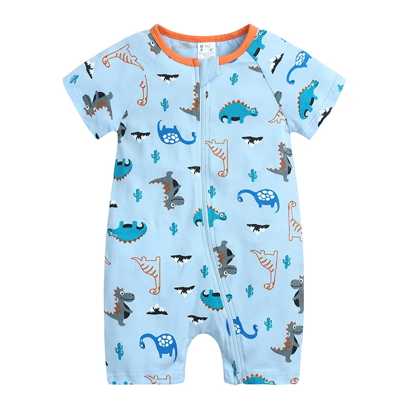 cute baby bodysuits 2021 Cute Cartoon Spring Baby Romper Newborn Baby Clothes Kids Short Sleeve Sleepwear Cotton Boys Clothes Baby Girls Romper Baby Bodysuits comfotable Baby Rompers