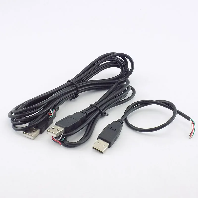 0,3/1/2 M DIY Micro USB A входящий штекер 4 Pin кабель для передачи данных, кабель разъем удлинителя Питание адаптер для usb-вентилятор устройств K09