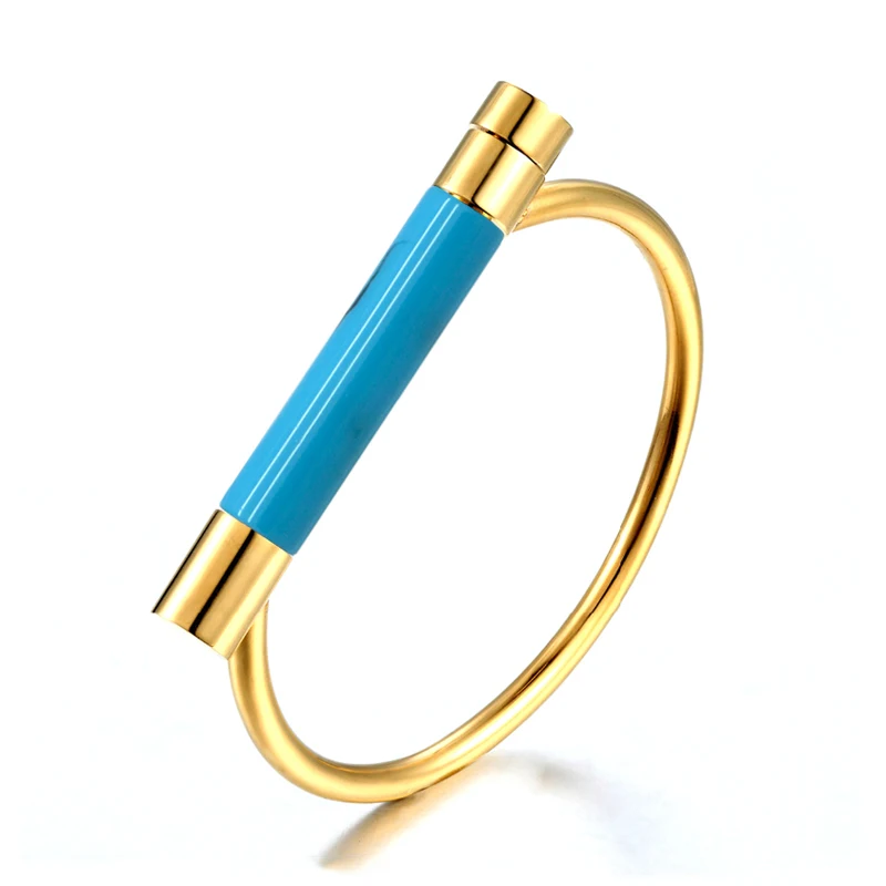 Fashion Interchangeable Shackle Screw Bracelet Stainless Steel Bracelets For Women Love Resin Bracelets & Bangles bangle bracelet stainless steel bracelet