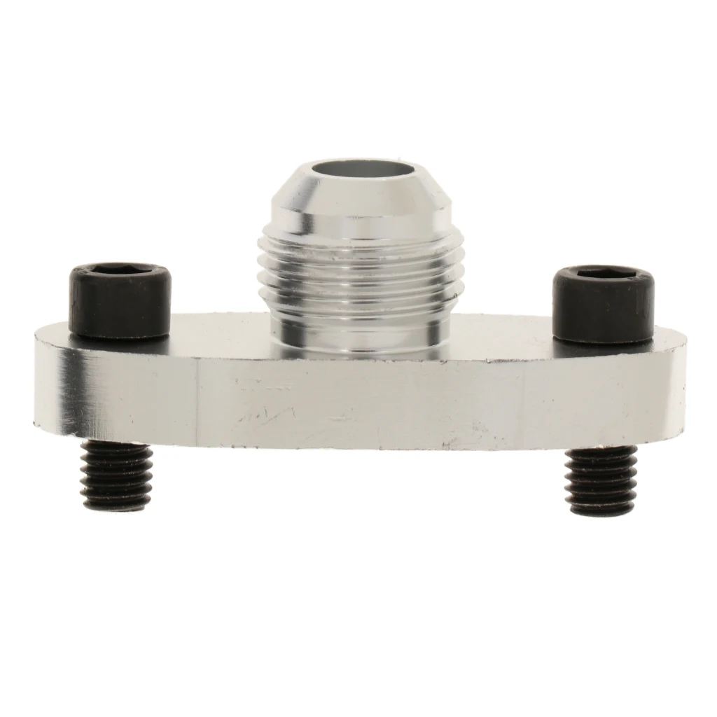 Billet Aluminum TF008  Turbo Chargers Part Oil Feed Inlet Flange Gasket Kit 10AN Fitting T3 T4