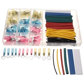 

220Pcs a Box,120 PCS Of Pure RV Hot Shrinkage Terminal &100 PCS Color Heat Shrinkable Tube Sets