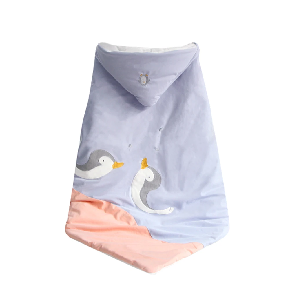 Постельные принадлежности детское одеяло для пеленания теплые высокое качество осень-зима собака с проектом "Дельфины" милый младенческой Детские спальные мешки - Цвет: Blue Dolphin