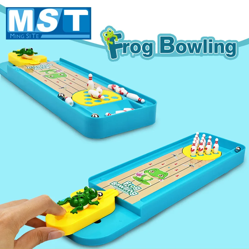 

Портативный Настольный мини-боулинг в виде лягушки, пусковое устройство, стреляющие игрушки, развивающая игрушка, креативный Интерактивный Стол, развлекательная игра для детей
