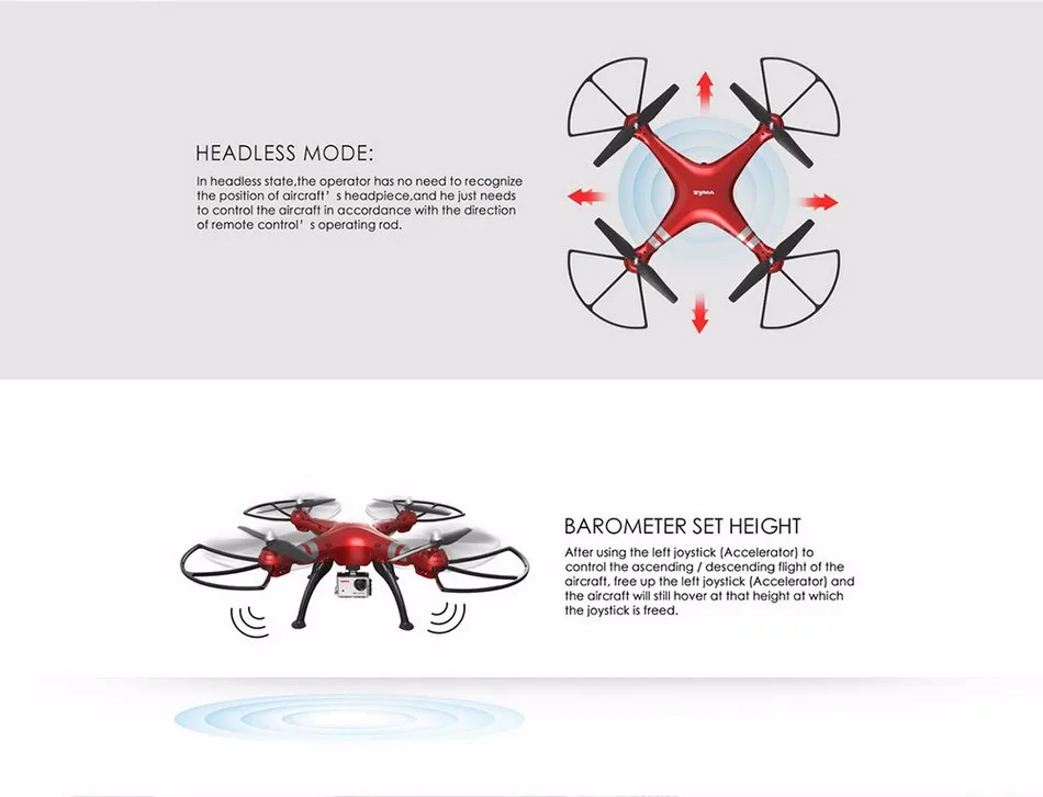 2016 Syma X8HG with 8MP HD Camera High Hold Mode 2.4G 4CH 6Axis RC Quadcopter RTF Vs MJX X101 Syma X8 X8G X8C X8W (6)
